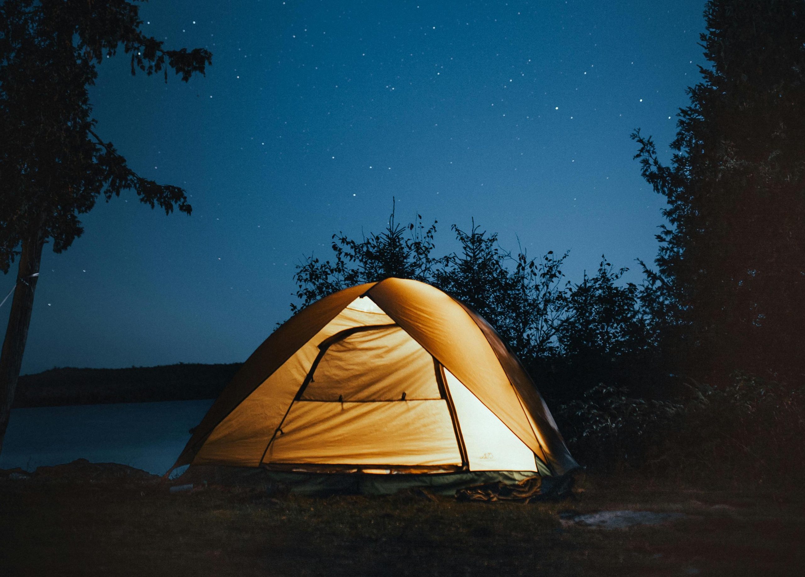 What was outside the tent?